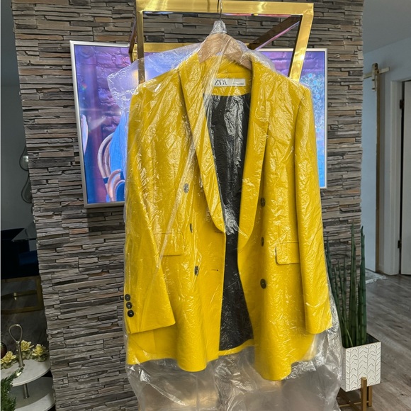 Zara yellow double breasted blazer - Picture 4 of 5